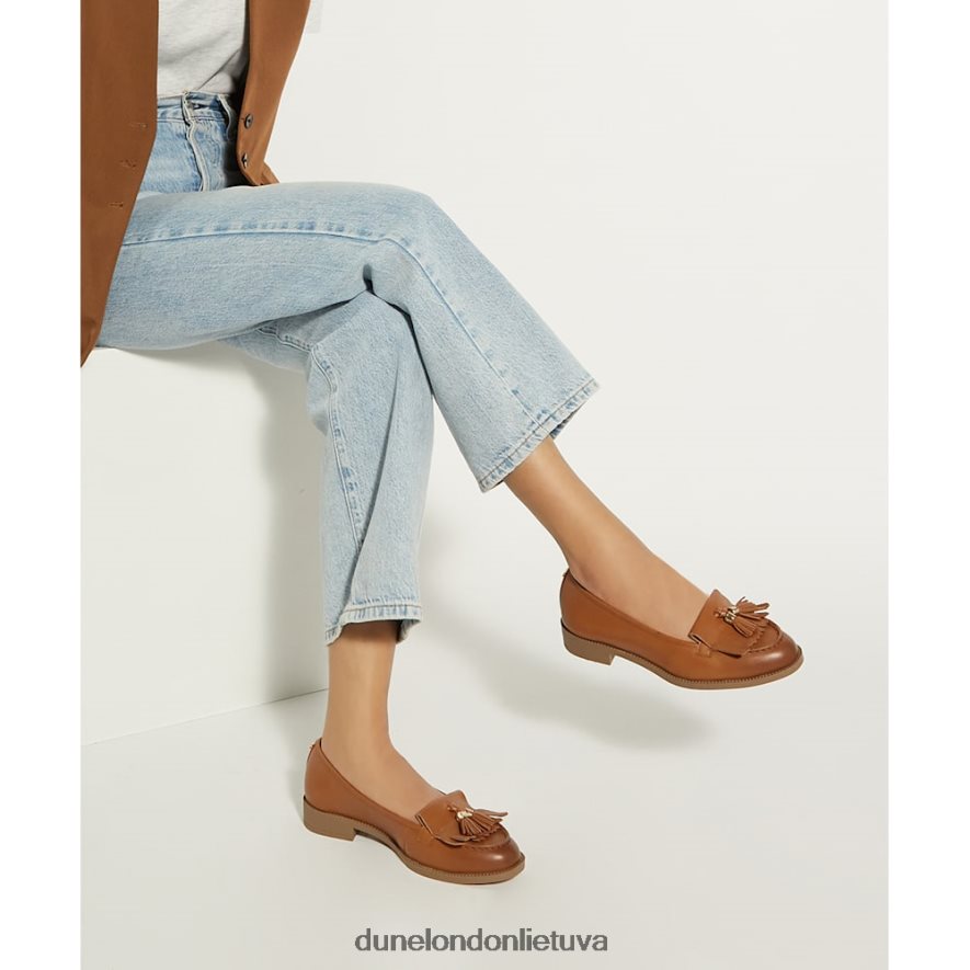 Granthamsas Dune London kutais-kutais su apipjaustytais loafers įdegis moterys 66T0Z455