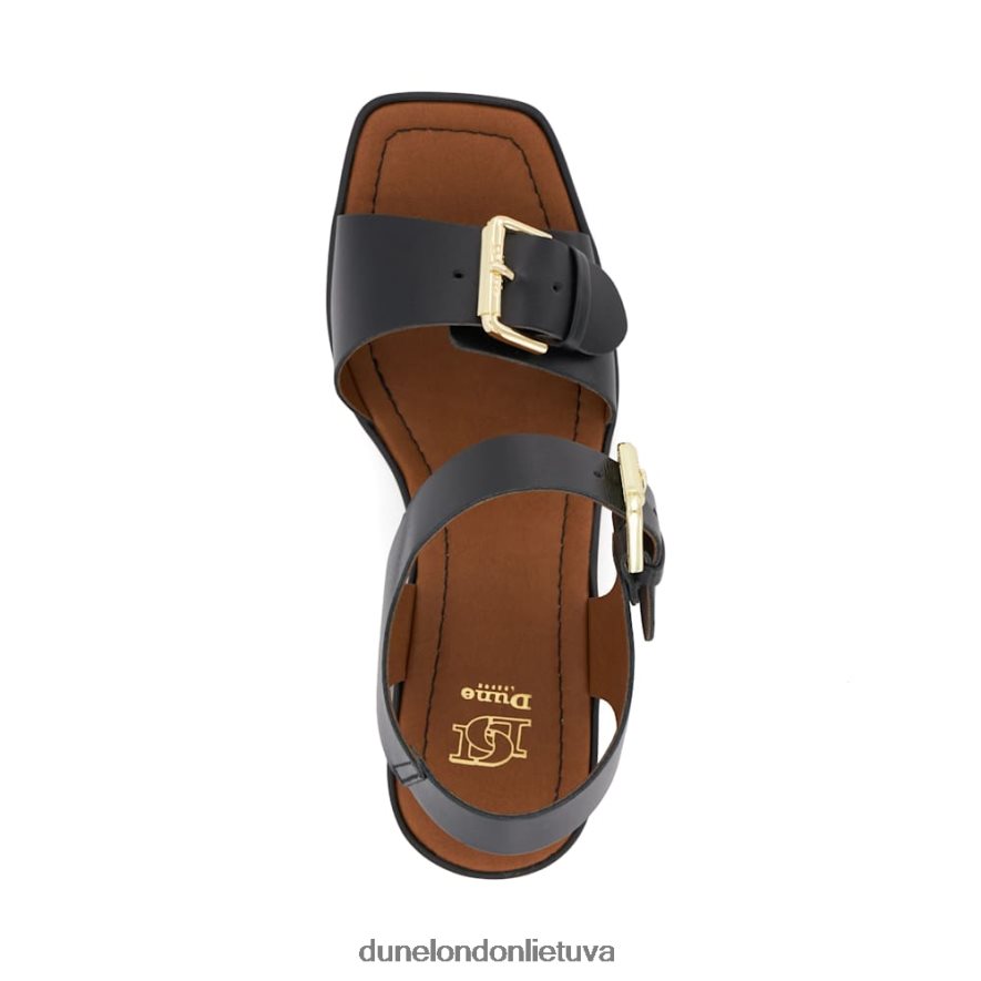 Jenies Dune London odiniai platforminiai sandalai juodas moterys 66T0Z4453