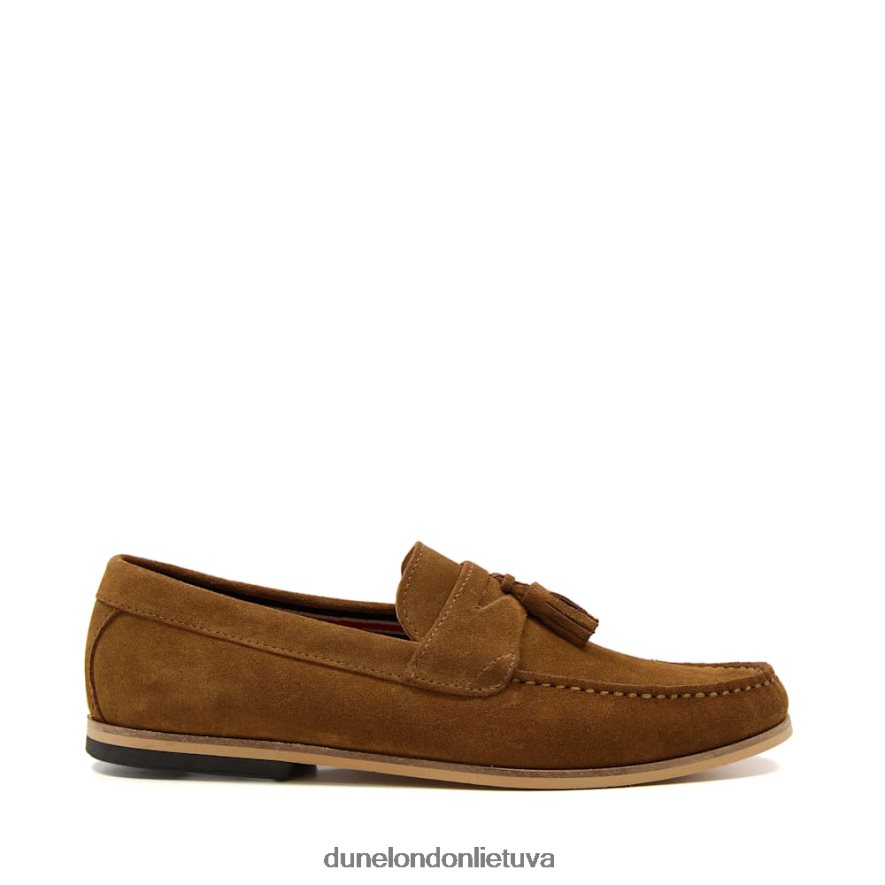 bartas Dune London zomšiniai loafers įdegis vyrų 66T0Z4737