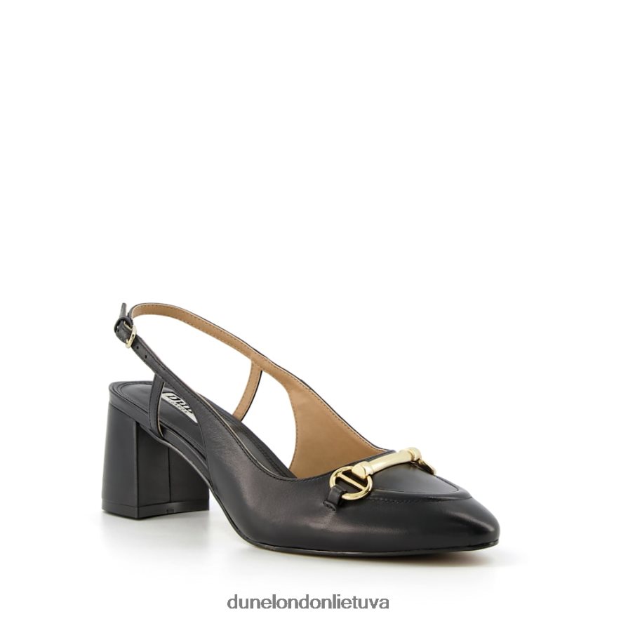cassie Dune London snaffle-trim block-heel slingback kortai juodas moterys 66T0Z4387