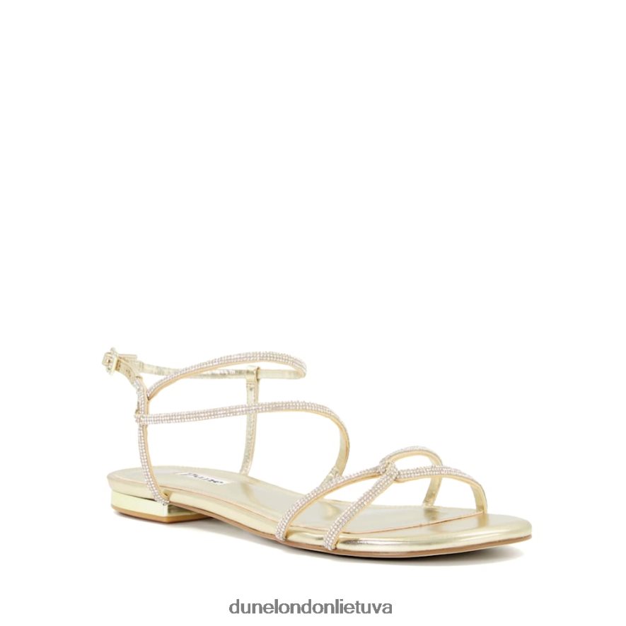nakties Dune London jewel-t-bar sandalai šampanas moterys 66T0Z4459