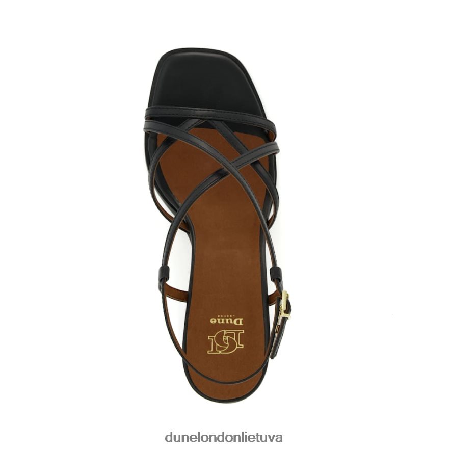 jacintas Dune London sandalai su juostele su blokiniais kulnais juodas moterys 66T0Z4582
