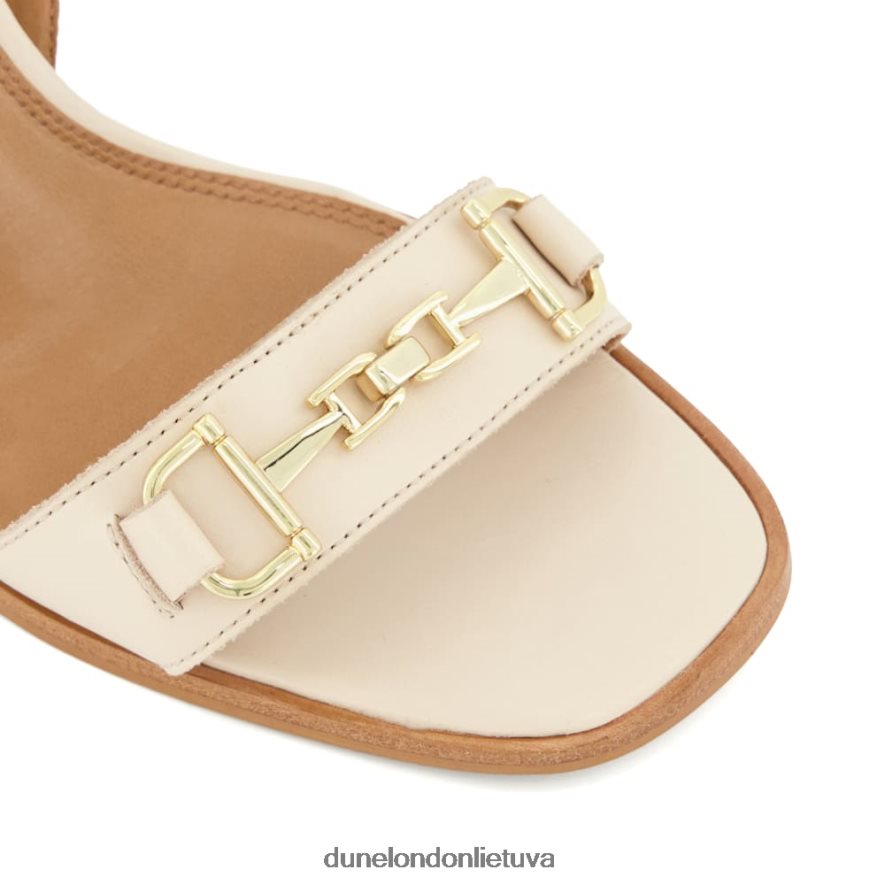 jili Dune London snaffle-trim blokiniai kulno sandalai ekru moterys 66T0Z4199