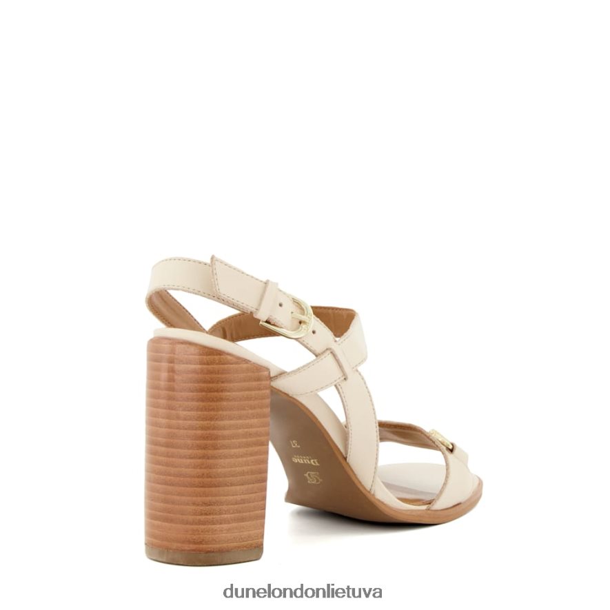 jili Dune London snaffle-trim blokiniai kulno sandalai ekru moterys 66T0Z4199