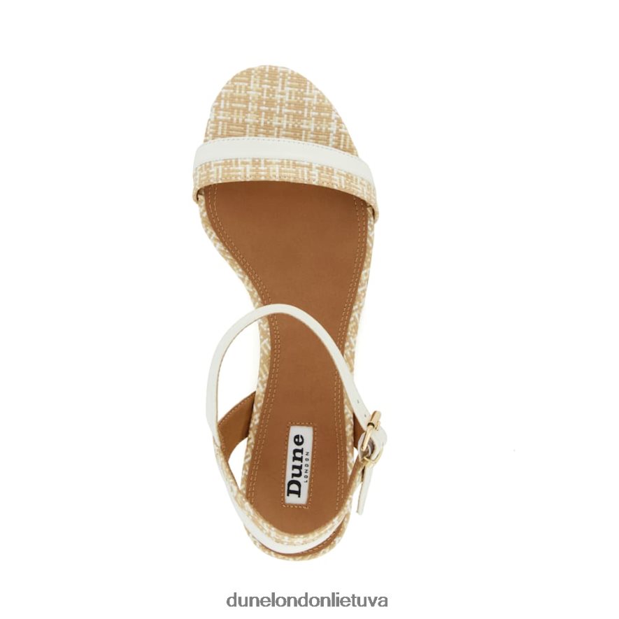 lojalumas Dune London odiniai sandalai baltas moterys 66T0Z4131