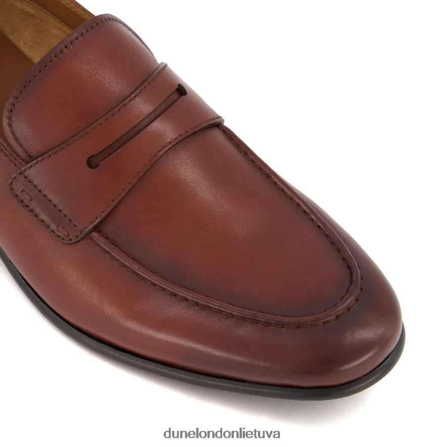 sinchronizuoti Dune London sutraiškyti atgal kulnas penny loafer įdegis vyrų 66T0Z4832