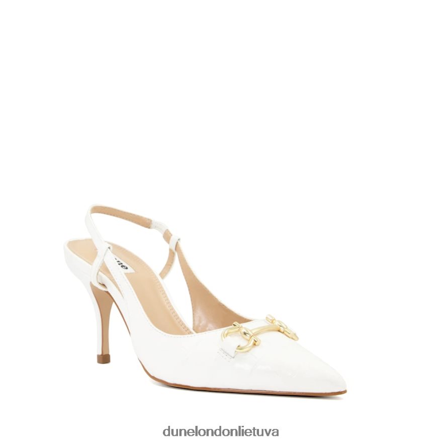 spustelėkite Dune London snaffle-trim slingback teismai baltas moterys 66T0Z4628