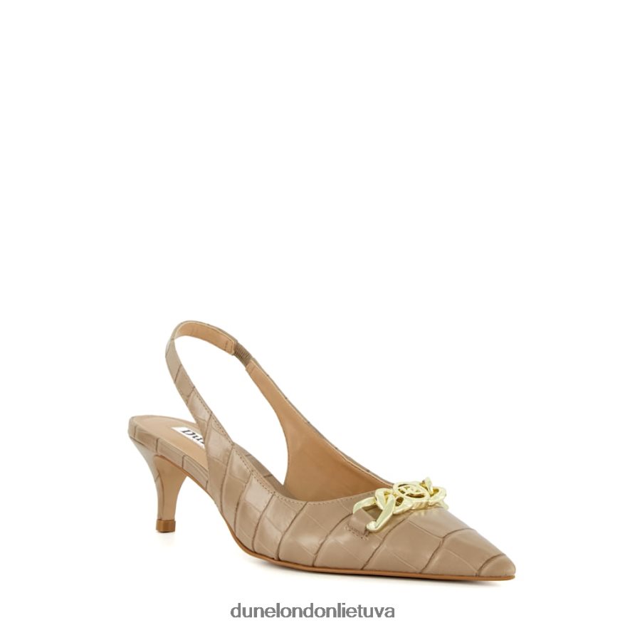 srovė Dune London grandinės apdaila slingback kitten heeled teismai taupe moterys 66T0Z4470